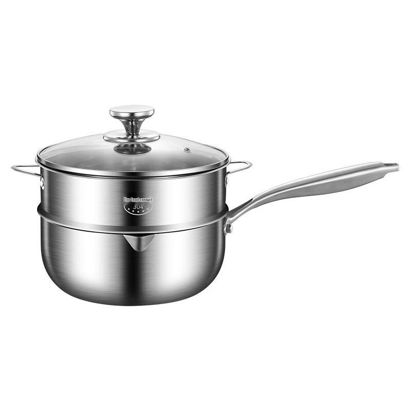 24CM 304 Stainless Steel Pot with Steamer