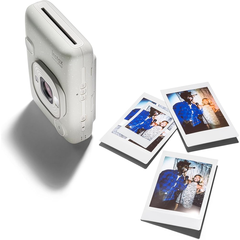 Fujifilm Instax Mini LiPlay Instant Camera/Smartphone Printer, White (INS LIPLAY C WHITE VN)