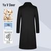 Yalu Herren Slim Fit Langer Wollmischungs-Übermantel mit abnehmbarem Daunenfutter