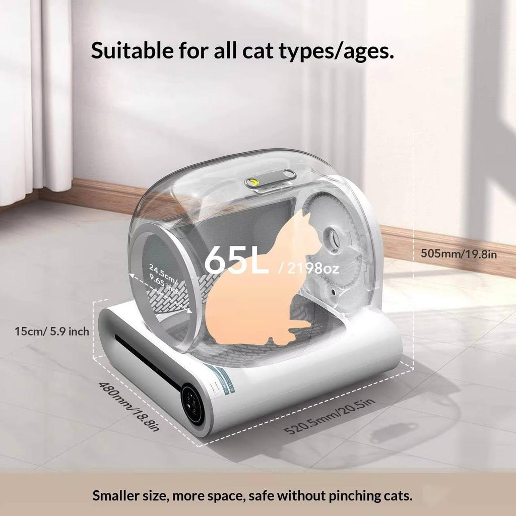 Arenero Para Gatos Automatico EU Warehouse Dropshipping cat Automatic Litter Box Self Cleaning with Odor Control