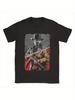 Unisexs Arthur MORAN Graphic Tshirt Shortsleeved Crew Neck Western Cowboy Red Print Suitable for Casual Wear All Year Round