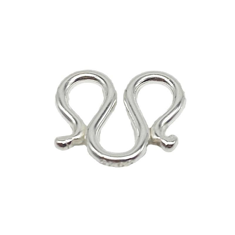 Yansheng S925 Sterling Silber W- und M-förmige Schmuckverschlüsse Zubehör für Halsketten und Armbänder