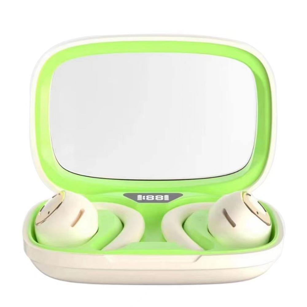 

Наушники BT с шумоподавлением, беспроводные наушники с дисплеем питания, стерео басовый звук, водонепроницаемость IPX5 белый/зелёный