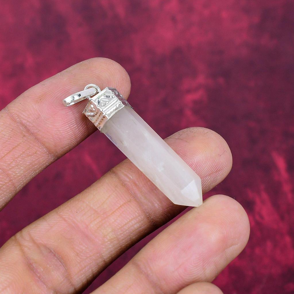 Rose Quartz Jewelry, 925 Solid Sterling Silver Pendant Handmade Gemstone Jewelry, Gifts For Wife Brand New Pendant