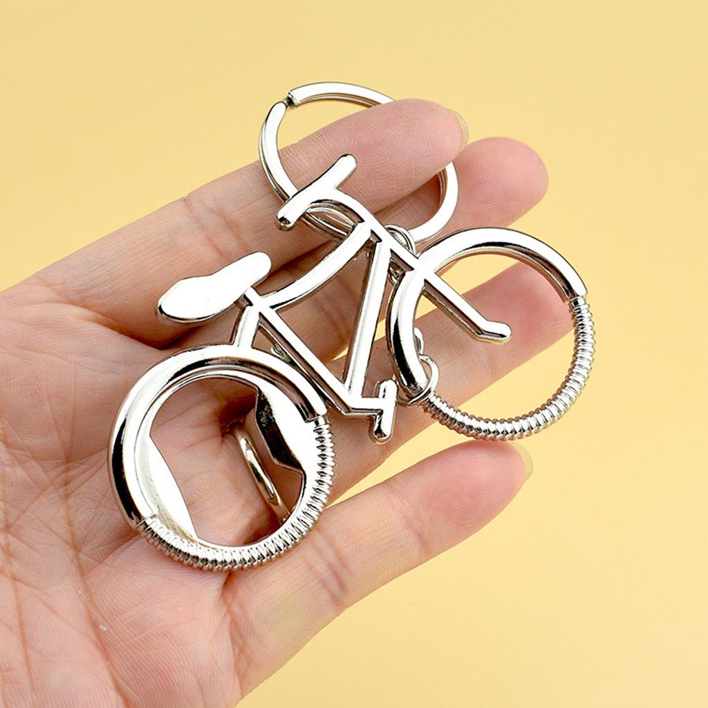 Creative Bike Keychain Bottle Opener Alloy Gift Bag Backpack Hanging Decoration For Men Cycling Enthusiasts