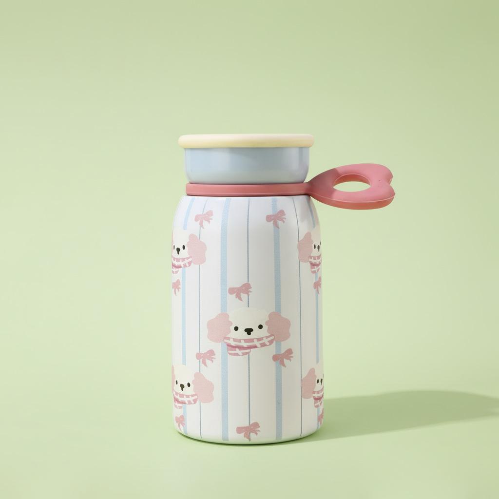 Water bottle Mini coffee cup Stainless steel thermos cup Small pocket cup Cartoon cup