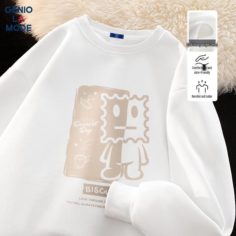 

GENIOLAMODE Men s Printed Crew Neck Sweatshirt 3XL