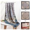 2026 Silk Wool Scarf Double-sided Floral Print Neck Warmer Fashion Shawl