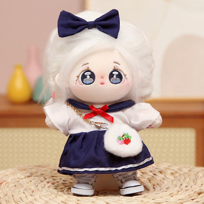 Puppe Geschenk Plüsch Boudoir Kleidung Mädchen Baumwolle Puppe Puppe 20cm Dress-up Spielzeug