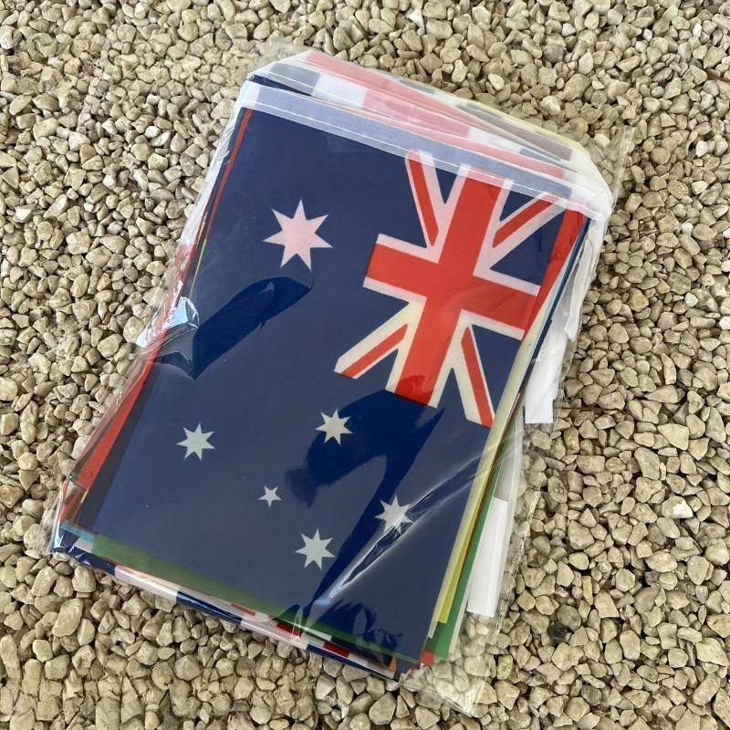 100 ks Sada vlajek zemí o rozměrech 14 cm x 21 cm (5,5 x 8,2 palce) pro zavěšení jako mezinárodní vlajková girlanda Party dekorace