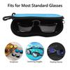 Soft Sunglasses Case with Carabiner, Ultra-Light Portable Neoprene Zipper Glasses Case, Safety Zipper Eyeglass Pouch