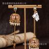 French Fairy Tale AB Style Wind Chime Tassel Earrings Personalized Cat Love Pendant Sweet Vintage High-end Feel