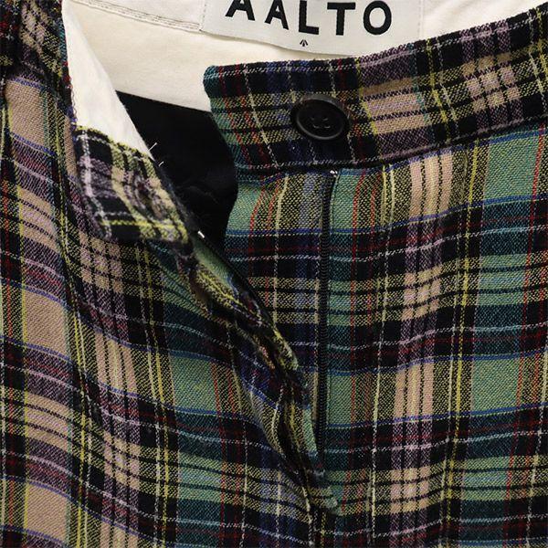 AALTO wool blend check Long pants 34 Men's Used