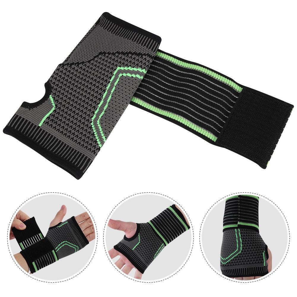 Sport Protection Wristband Bracer Hand Wrist Guard with Pressure Belt(M)