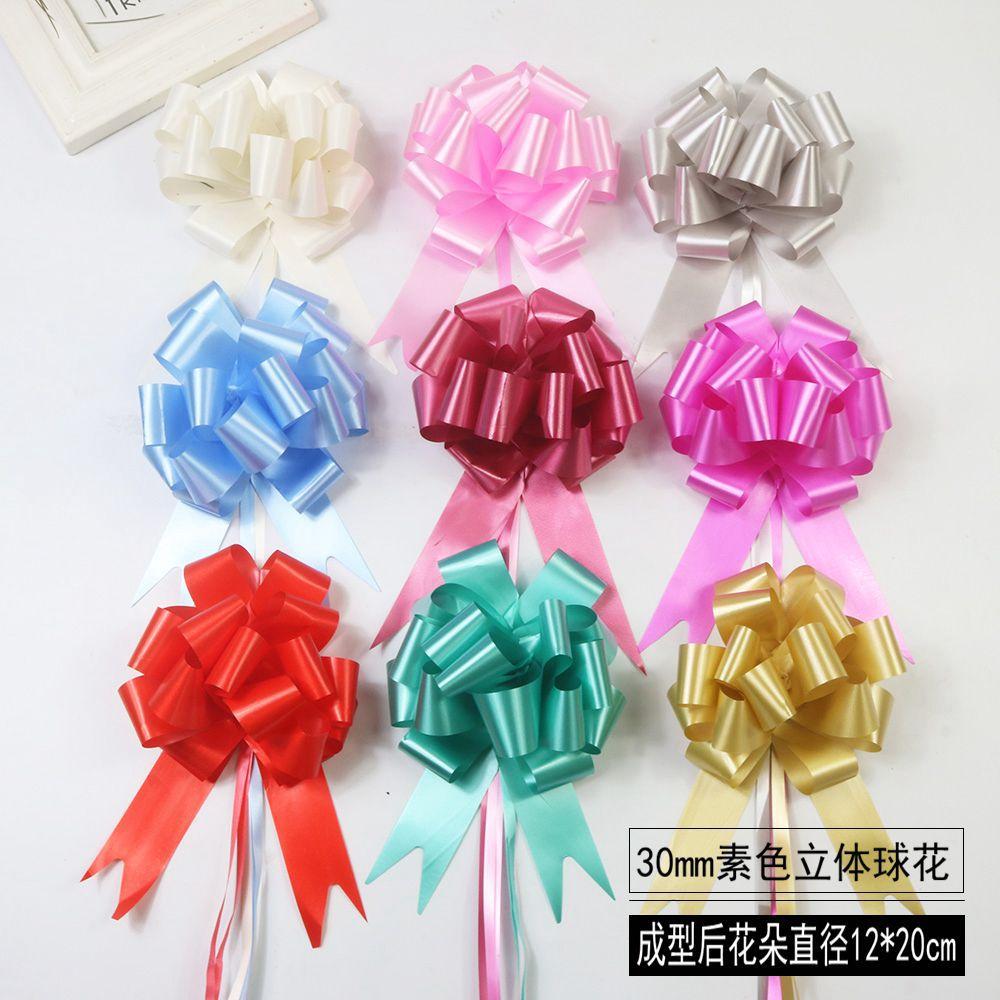 10 sztuk Wiele Kolorów kokardki do ściągania Węzły Prezentowe Wstążki Węzły Prezentowe Ślubne Kokardki do Pakowania Prezentów Urodzinowych Dekoracja Samochodu na Uroczystość