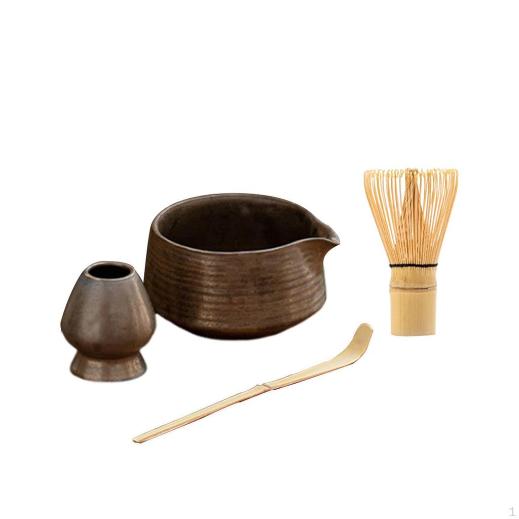 Matcha Set with Pouring Bowl and Bamboo Whisk Accessories