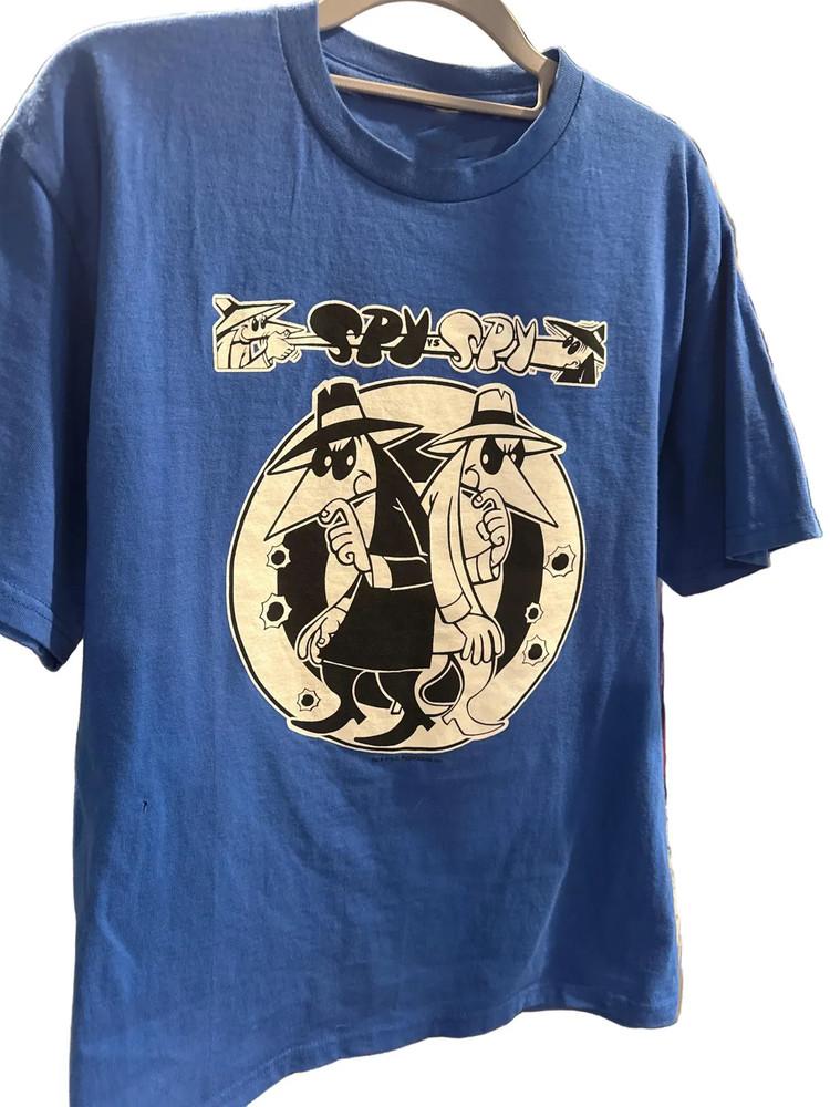 VTG Spy vs Spy Short Sleeve Cotton Blue All Size T Shirt UR692 Unisex T-Shirt L