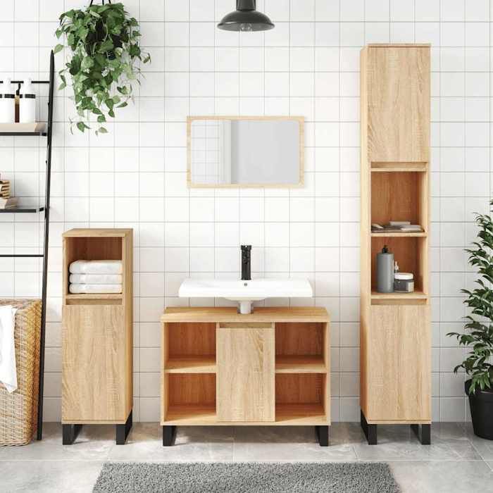 VidaXL Armoire salle de bain chêne sonoma 80x33x60cm bois d'ingénierie 831639