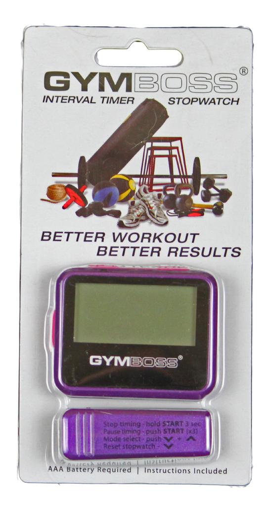 Gymboss Interval Timer and Stopwatch Metallic Gloss - Violet/Pink