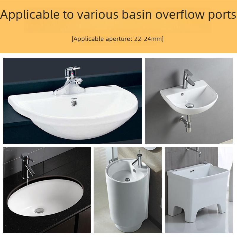 Dekorativer Überlaufstopfen für Waschbecken - Waschbeckenzubehör