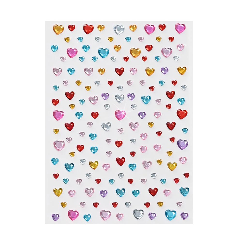 3D Dazzling Face Rhinestone Sticker Aurora Iridescent Rhinestone Sticker Body Decals