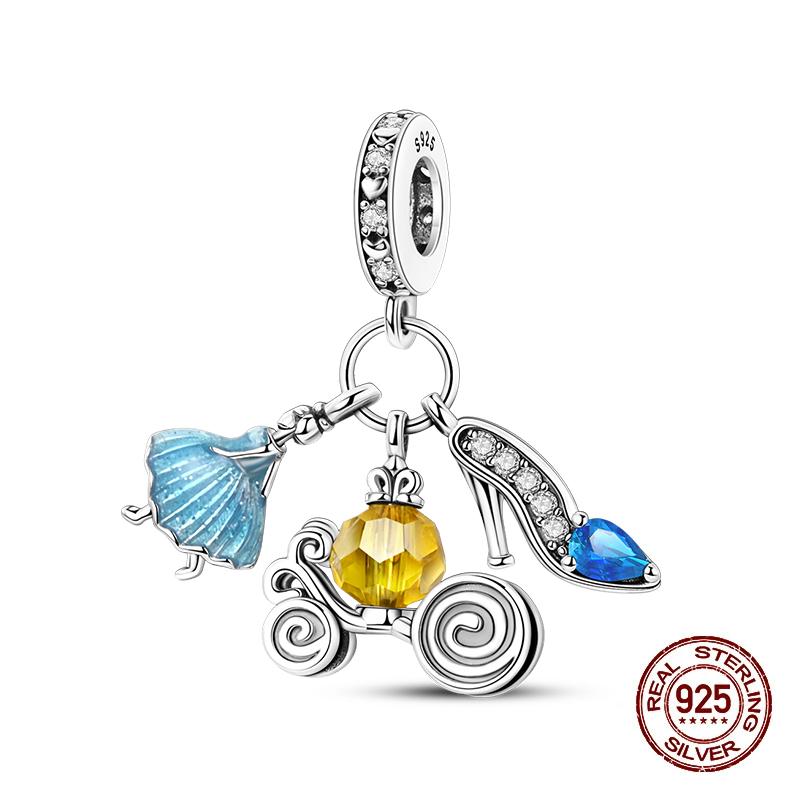 Copperfox Rose Princess Castle Fairy Tale Charms Bead Fit Pandachoriginal Bracelets Diy Jewelry Birthday Gift