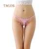 Sexy G-String Briefs Lady Imitation Pearl Flower Embroidered Tassel Underwear Female Clothing