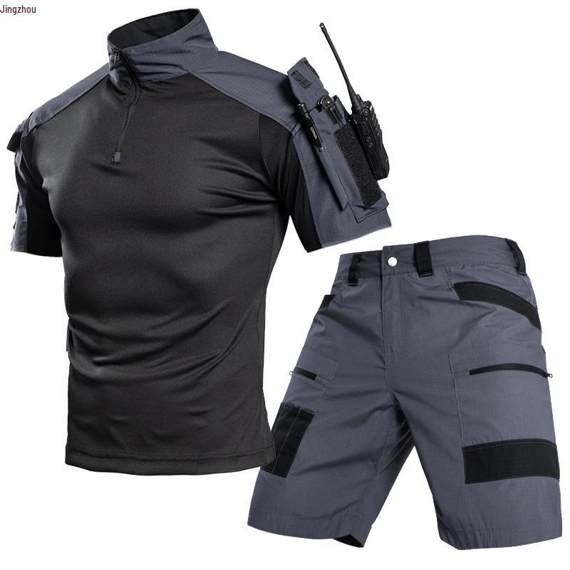Men's Tactical Outdoor Shorts & Combat Shirt Set