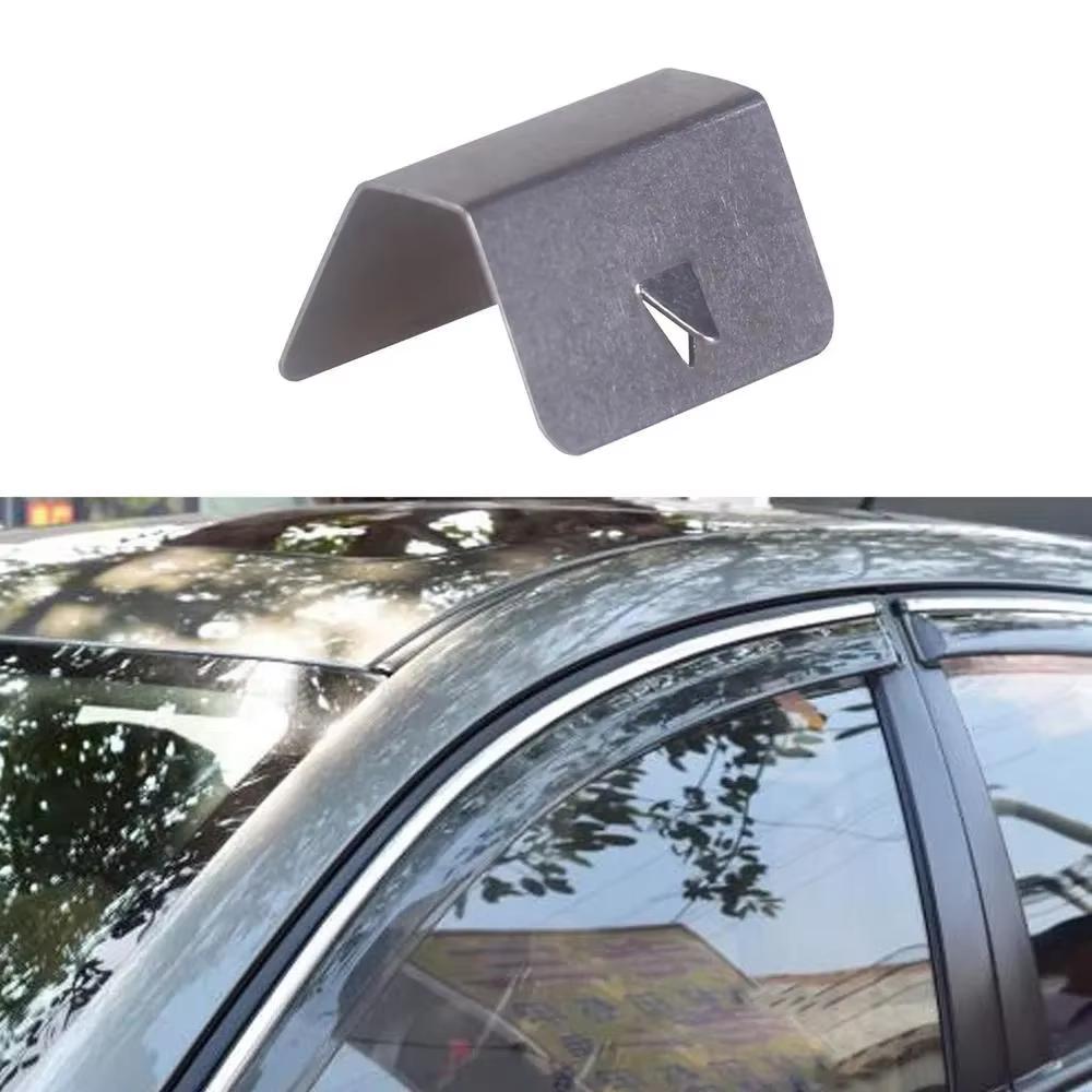 1Pc Or 8Pc Car Windshield Metal Retaining Clip Silver For HEKO G3 Windshield Flashing Buckle Wind Deflector Clip