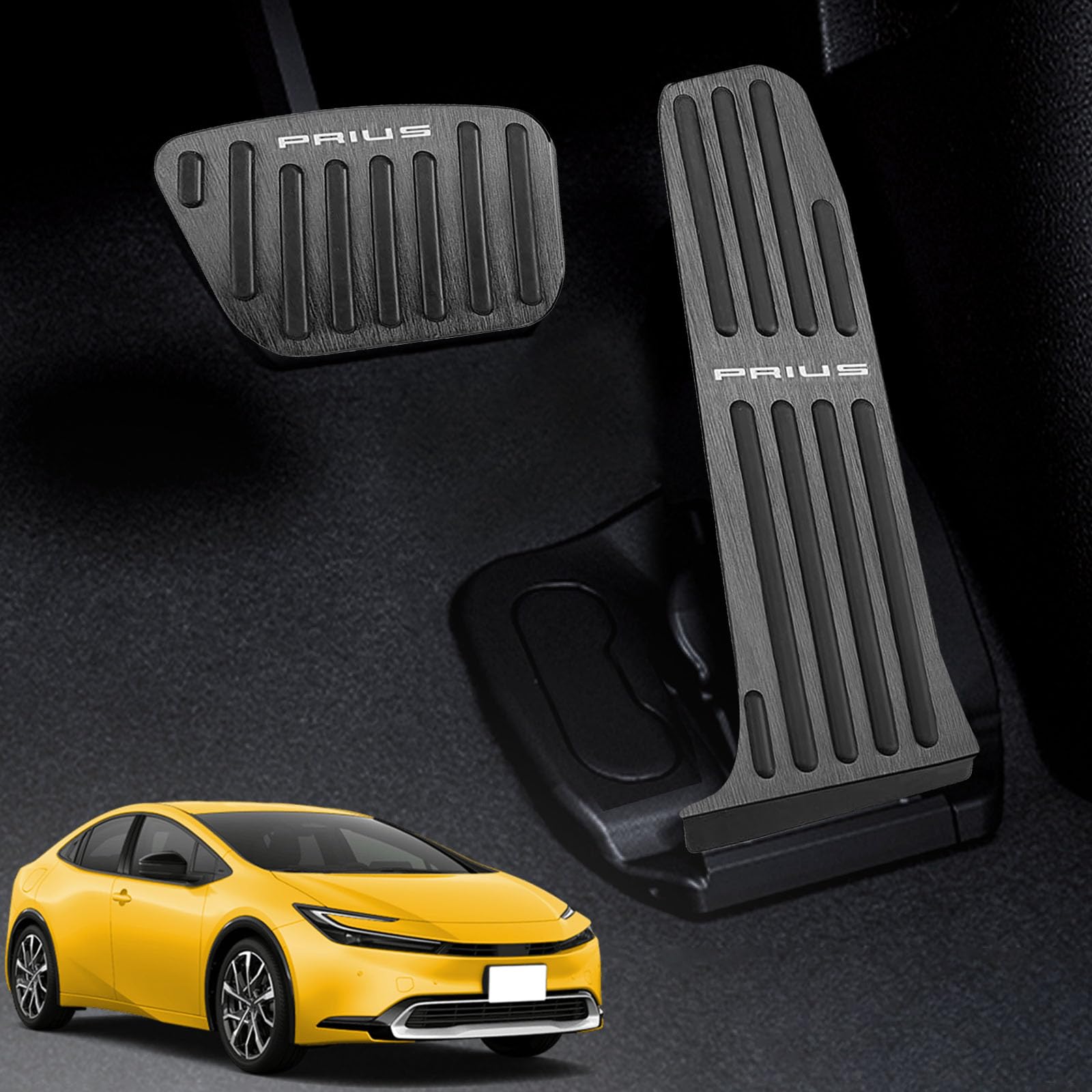 

HUDIY Накладки на педали из алюминиевого сплава для педалей тормоза и газа для нового Prius 60-й серии. Настраиваемый интерьер, легко царапается и пачкается чёрный