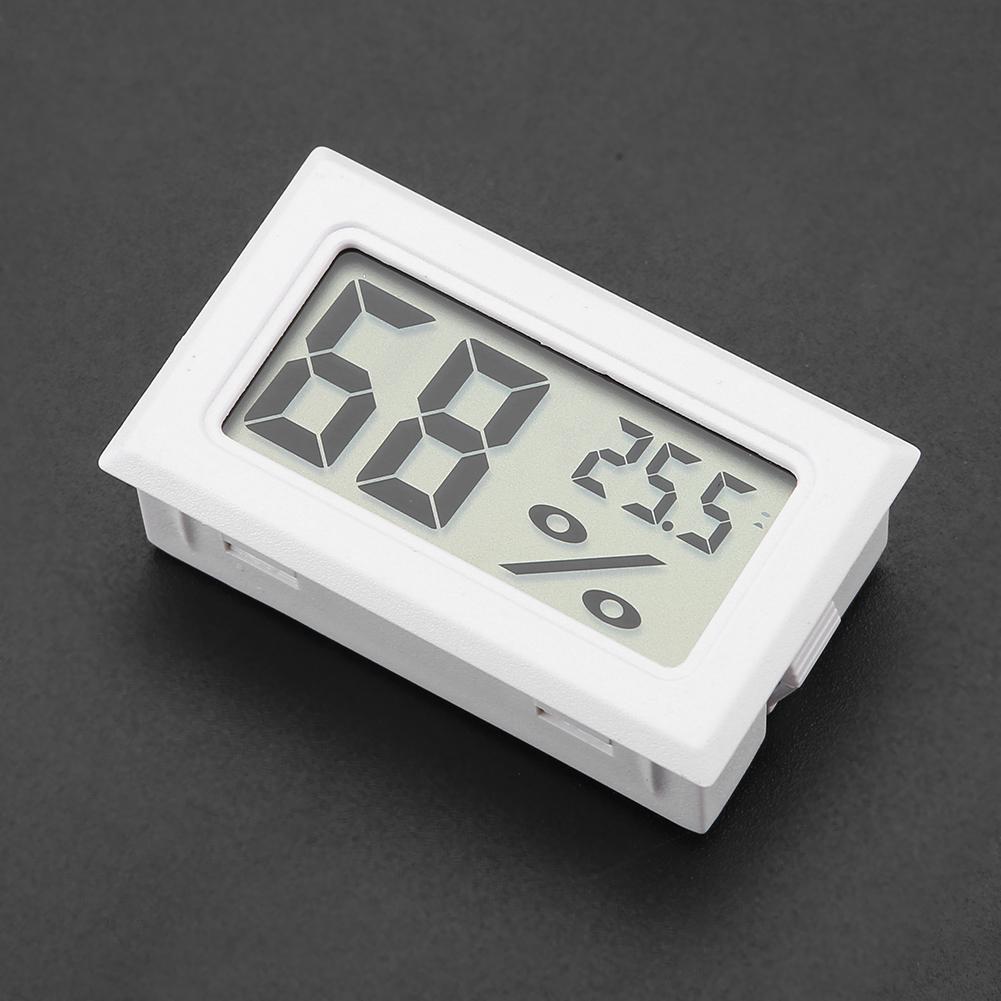 Embedded Digital Hygrometer Thermometer Humidity Temperature Monitor with Built In Probe Black
