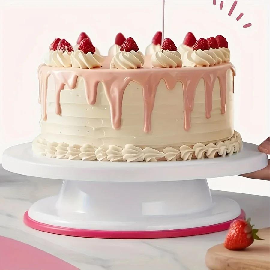 24PCS Cake Decorating Set-Non-Slip Turntable with Piping Tips, Scrapers & Tools for Professional DIY Baking Tools Accessories