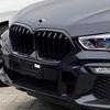 Single Line Grille Grill For BMW X6 G06 M50i M50d X6M F96 2019-2025 Front Bumper Front Kidney Grille Gloss Black Bodykits Tuning