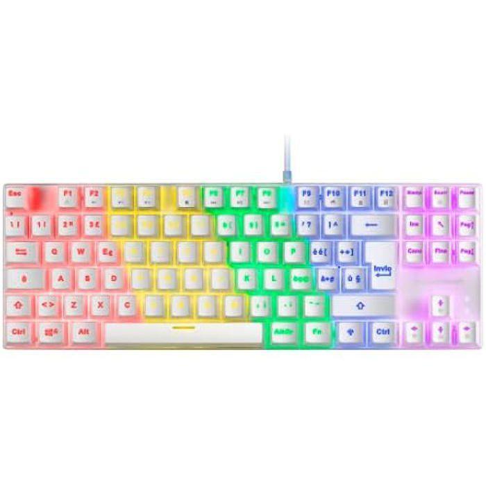 Clavier gaming mécanique tkl - mars gaming - mk80 - antighosting - rétroéclairé frgb - switch mécanique rouge