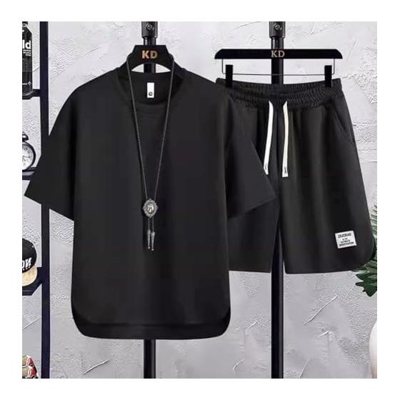 [Electric Circus] Men's top and bottom set T-shirt for everything from loungewear to going out, easy to move in, loose silhouette setup