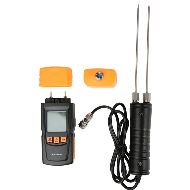 Digital Moisture Tester with Backlit LCD Screen and Auto Shutdown Function for Accurate Humidness Measurement in Wood and Textiles