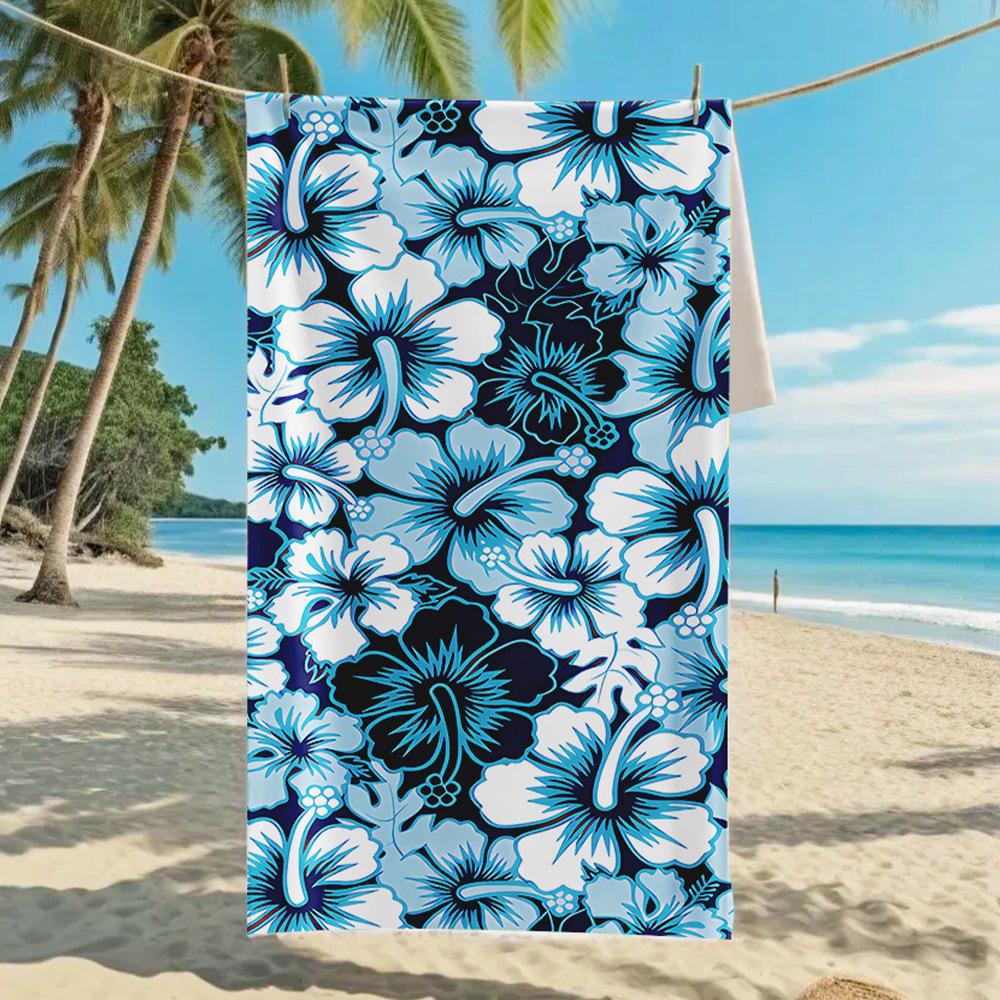 New, Double-sided Velvet Beach Towel Quick-drying Sports Towel Printed Bath Towel