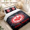 Custom Name Bedding Set 3 PiecesEintracht Frankfurt Print Duvet Cover + 2 Pillowcases Soft Bed Decor