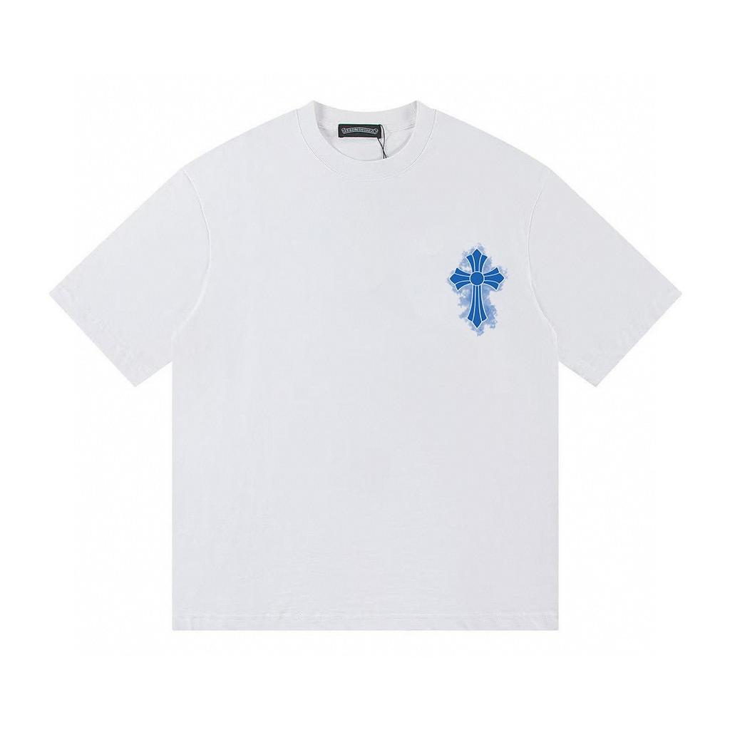 T05 CHROME HEARTS Estate 2026 Nuova T-shirt di Cotone di Alta Qualità Girocollo Larga Taglia Grande Unisex T-shirt per Coppia