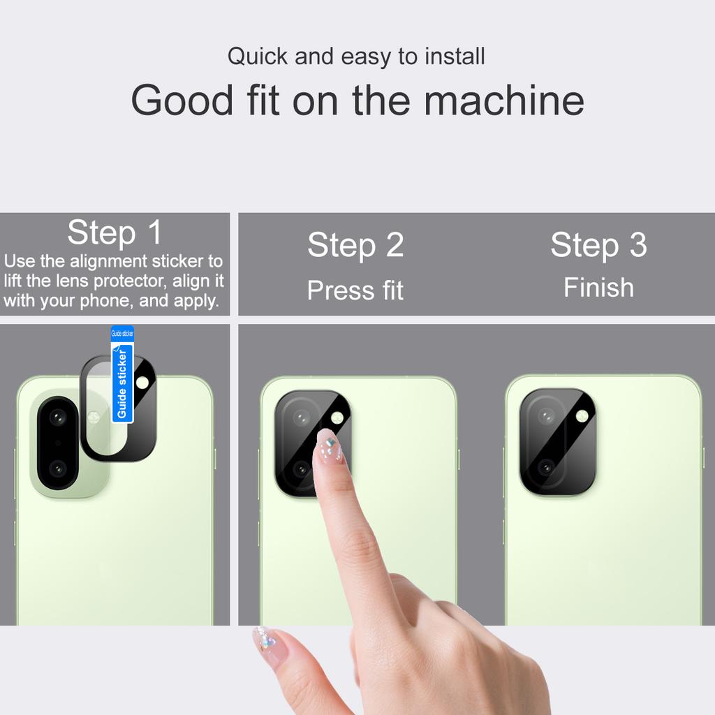 For OnePlus Ace 6T 5G Glass IMAK High Definition Glass Lens Film Self-positioning Version Black Version