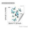 Self-adhesive Fresh Potted Flowers Butterflies Wall Stickers for Living Room Bedroom Home Background Decor