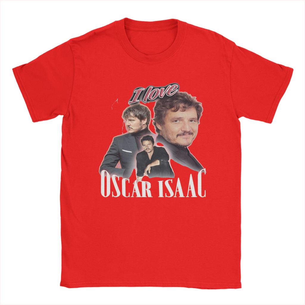 I Love Oscar Isaac Pedro Pascal Cursed Fan Men's T Shirt Funny Tee Shirt Short Sleeve Round Neck T-Shirts Pure Cotton Clothes