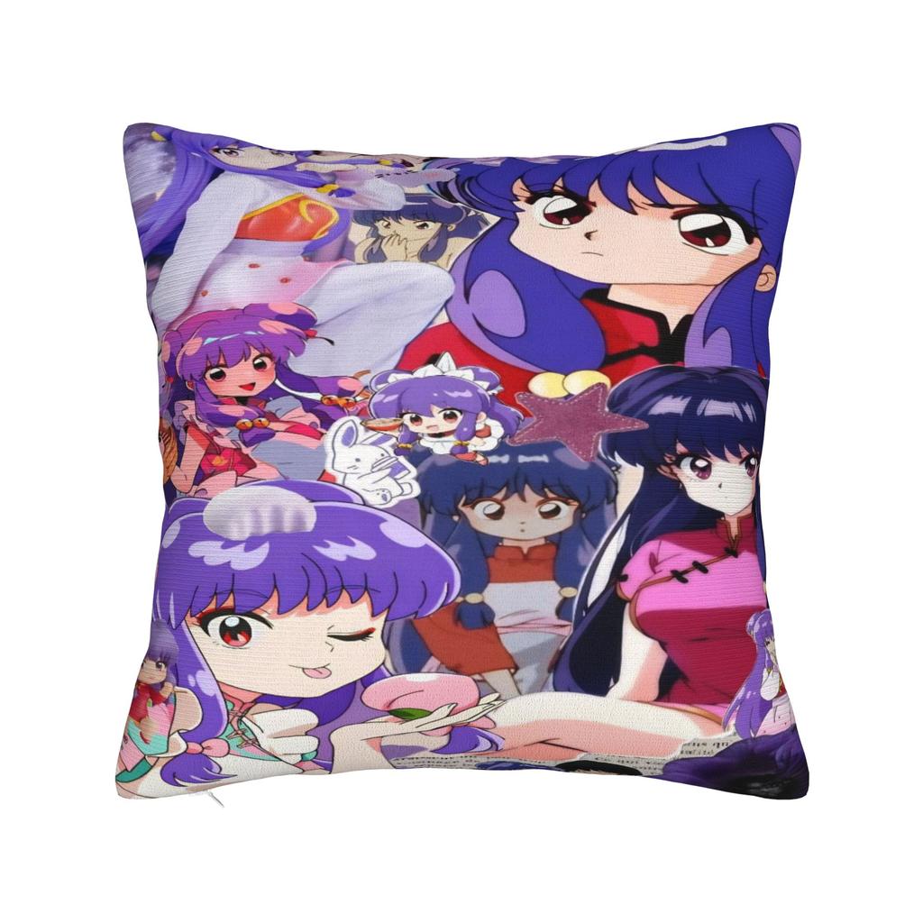 Pillow Cover Japanese Anime Shampoo Cute Girl  Vintage Pillow Case For Couch Sofa Bedroom Pillowcases