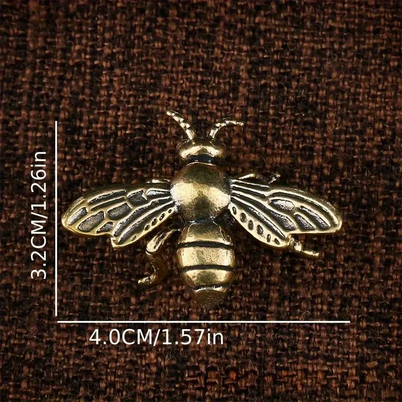 Brass Mantis Cricket Bee Dragonfly Insect Small Ornaments Tea Pet Tabletop Decorative Crafts Animal Ornaments Insect Ornaments
