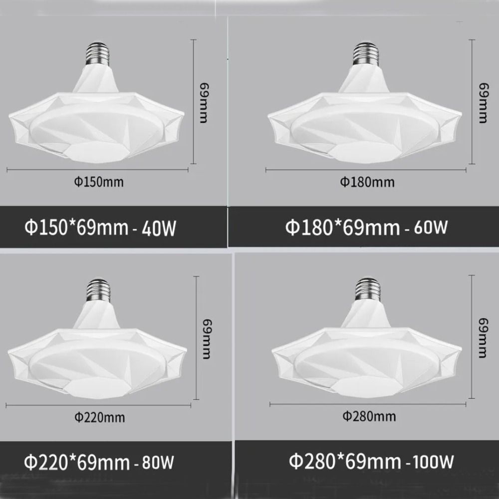 Energy Saving 40W 60W 80W 100W Ceiling Lamp E27 Super Bright LED Bulb High Power Cool White Indoor Lighting Bulbs Living Room