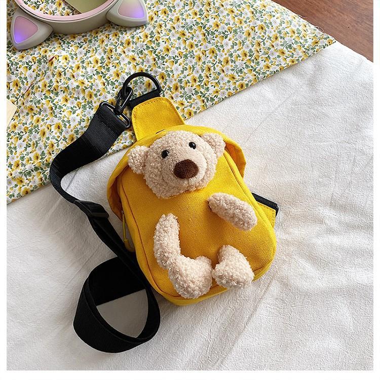 

Медведь Холщовый Корейский Женская Модная Сумка Через Плечо Тренд Милая Модная Маленькая Сумка жёлтый