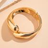 Cold wind irregular water drop opening ring, fashionable texture flower pearl ring Ring