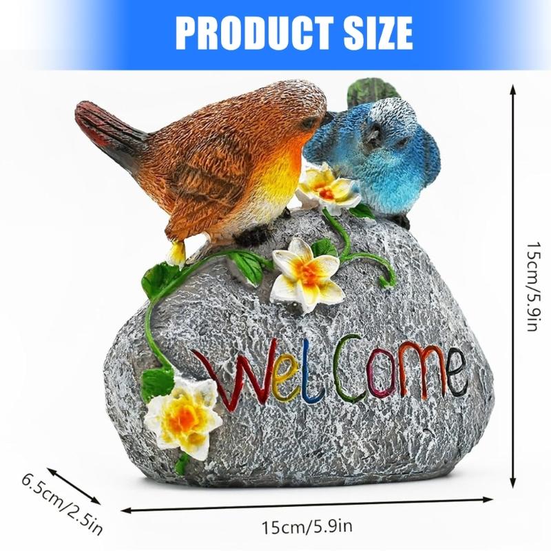 Realistic Bird Statue Resin Outdoor Garden Decoration Welcome Sign Sculpture For Garden Yard Lawn Decoration Gift