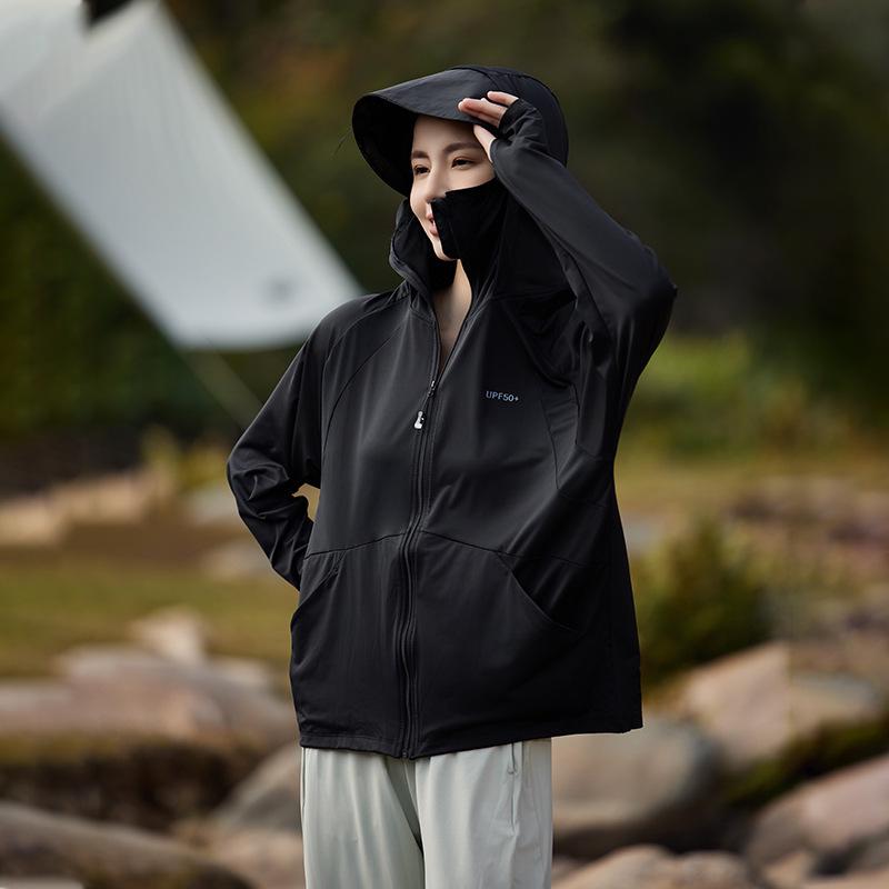 Banana Tree Sun Protection Jacket - Women's Ice Silk UV-Block Black Sunscreen & Men's Pai Pai Anti-UV Outerwear