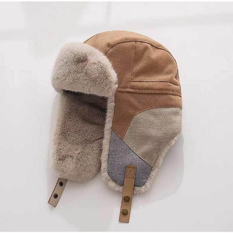 Lei Feng hat for men women cycling anti cold autumn winter with fleece insulation warm riding electric bike windproof ear protection hat
